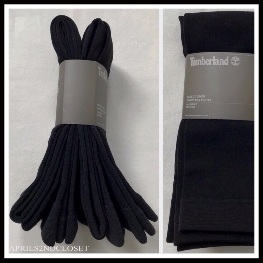 TIMBERLAND 2 BLACK FLEECE LINED LEGGINGS A2C - Picture 5 of 16